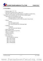 STK88C4831 datasheet pdf Syntek Semiconductor