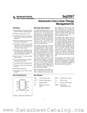 BQ2057CPN-C1 datasheet pdf Texas Instruments