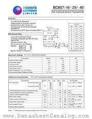 BC807-40_5C datasheet pdf TRANSYS Electronics Limited