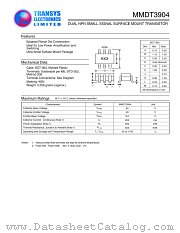 MMDT3904 datasheet pdf TRANSYS Electronics Limited