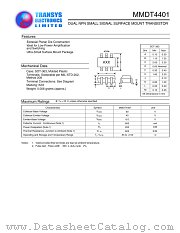 MMDT4401 datasheet pdf TRANSYS Electronics Limited