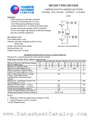 SB150S datasheet pdf TRANSYS Electronics Limited