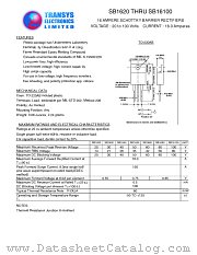 SB1660 datasheet pdf TRANSYS Electronics Limited