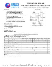 SB830D datasheet pdf TRANSYS Electronics Limited