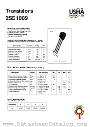 2SC1009 datasheet pdf USHA India LTD