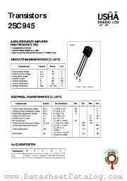 2SC945 datasheet pdf USHA India LTD