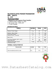2SD313 datasheet pdf USHA India LTD