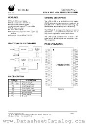 UT61L5128MC-15 datasheet pdf UTRON Technology