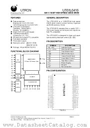 UT61L6416MC-15 datasheet pdf UTRON Technology
