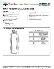 WMS256K16-25DLMA datasheet pdf White Electronic Designs