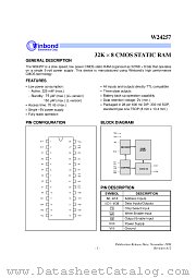 W24257-70LL datasheet pdf Winbond Electronics