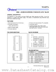 W24257AQ-35 datasheet pdf Winbond Electronics