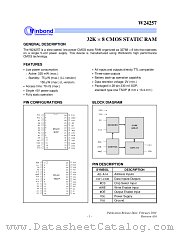 W24257Q-70LE datasheet pdf Winbond Electronics