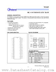 W2465S-10LL datasheet pdf Winbond Electronics