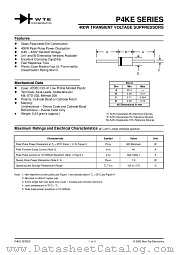 P4KE160CA-T3 datasheet pdf Won-Top Electronics