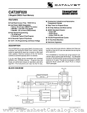 CAT28F020TA-70T datasheet pdf Catalyst Semiconductor