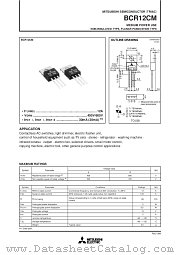 BCR12 datasheet pdf Mitsubishi Electric Corporation