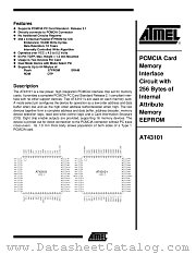 AT43101 datasheet pdf Atmel