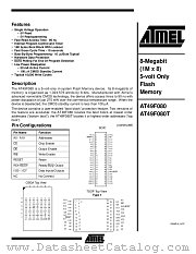 AT49F080T-90CI datasheet pdf Atmel