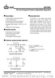 AIC1084-15CM datasheet pdf Analog Integrations Corporation