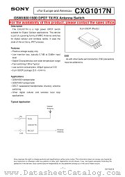 CXG1017 datasheet pdf SONY