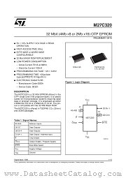 M27C320-100M1 datasheet pdf ST Microelectronics