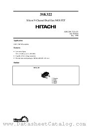 3SK322 datasheet pdf Hitachi Semiconductor