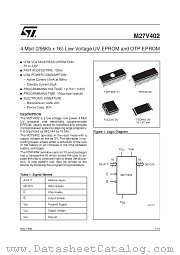 M27V402-120F4TR datasheet pdf ST Microelectronics