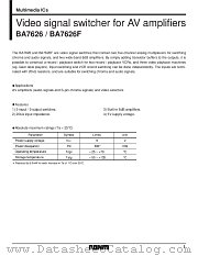 BA7626F datasheet pdf ROHM