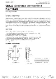KGF1522 datasheet pdf OKI electronic eomponets