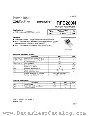 IRFB260 datasheet pdf International Rectifier