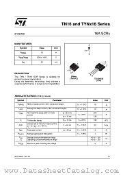 TYNX16RG datasheet pdf ST Microelectronics