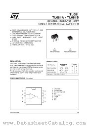 TL081MN datasheet pdf ST Microelectronics