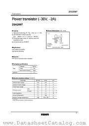 2SA2087 datasheet pdf ROHM