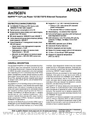 AM79C874VC datasheet pdf Advanced Micro Devices