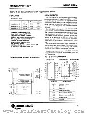KM41256A datasheet pdf Samsung Electronic