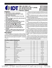 IDT71V2546SA100PF datasheet pdf IDT