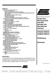 AT89C51SND1C-ROTIL datasheet pdf Atmel