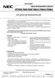 UPD750004A datasheet pdf NEC