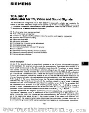 TDA5660P datasheet pdf Siemens