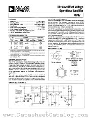 OP-07 datasheet pdf Analog Devices