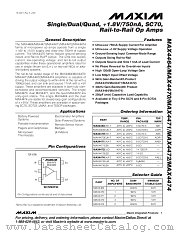 MAX4474EKA-T datasheet pdf MAXIM - Dallas Semiconductor