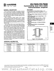 ICL7605 datasheet pdf Harris Semiconductor