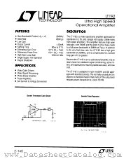 LT1192CS8 datasheet pdf Linear Technology