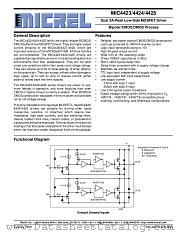 MIC4425BWM datasheet pdf Micrel Semiconductor