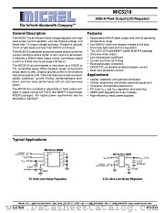 MIC5219-3.6BM5 datasheet pdf Micrel Semiconductor