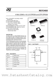 M27C4002-15XN6TR datasheet pdf ST Microelectronics
