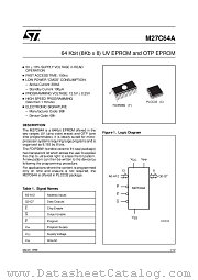 M27C64A-20F1TR datasheet pdf ST Microelectronics
