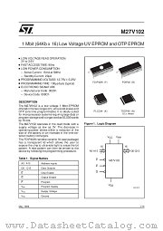 M27V102-120B6TR datasheet pdf ST Microelectronics