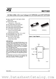M27V322-100P6 datasheet pdf ST Microelectronics